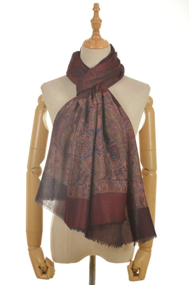 silk wool modal blend scarf